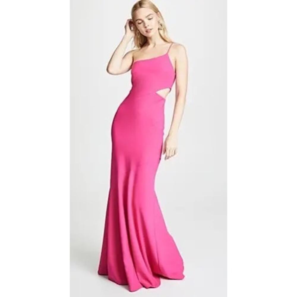 Likely Pink Sleeveless Prom Josephine One-Shoulder Formal Maxi Gown Size 0